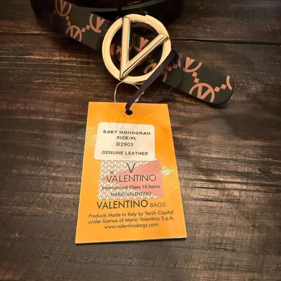 NWT VALENTINO BY MARIO VALENTINO
Giusy Monogram Leather Belt -X Large - Picture 4 of 5